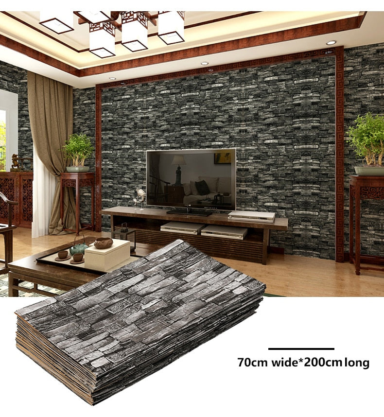 AOAO Walls 2m Long 3D Brick Wall Decor