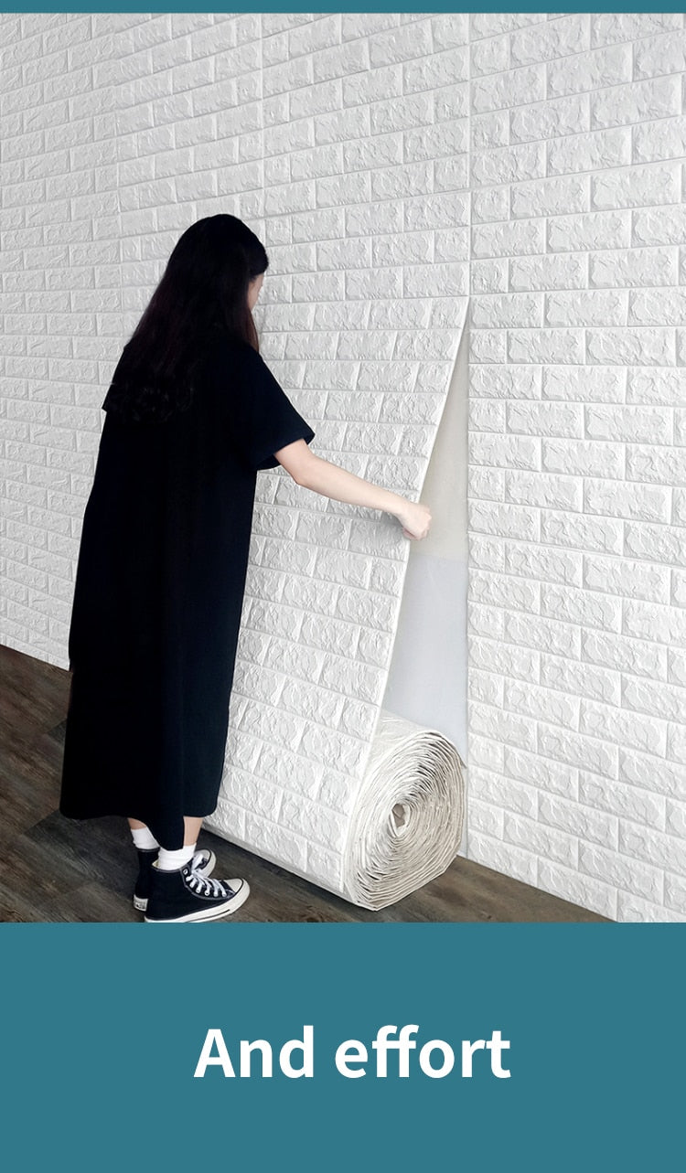 AOAO Walls 2m Long 3D Brick Wall Decor