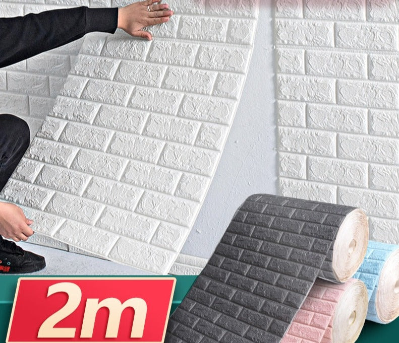 AOAO Walls 2m Long 3D Brick Wall Decor