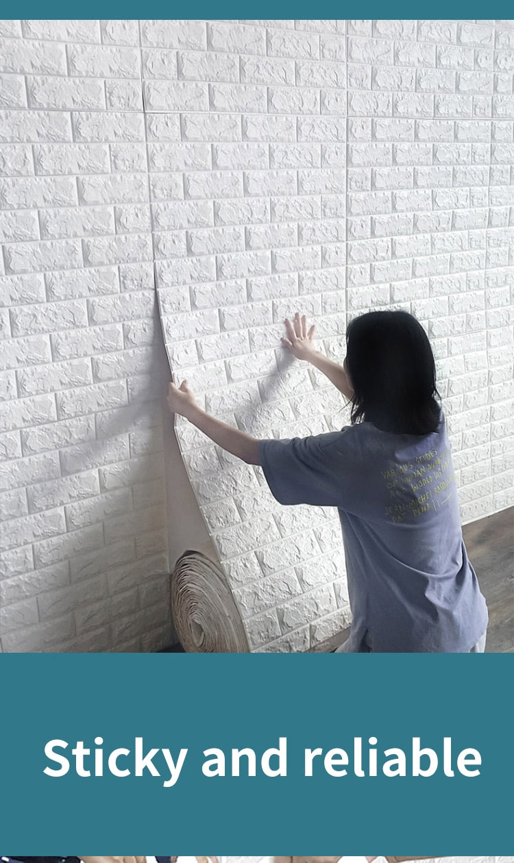 AOAO Walls 2m Long 3D Brick Wall Decor