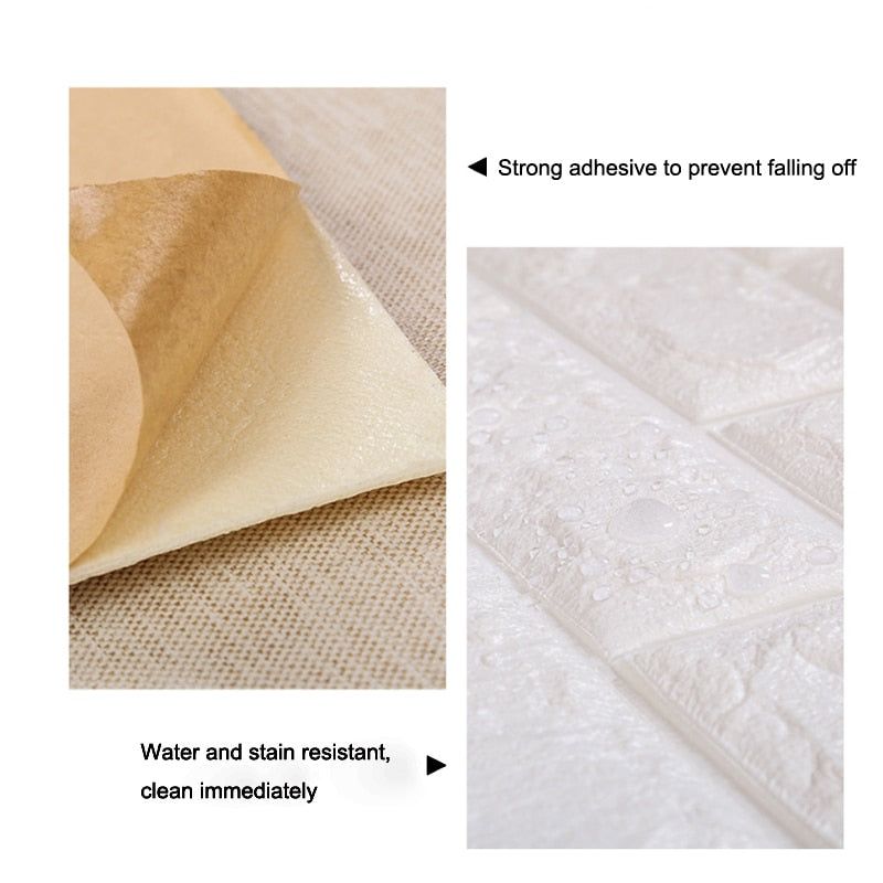 AOAO Walls 2m Long 3D Brick Wall Decor