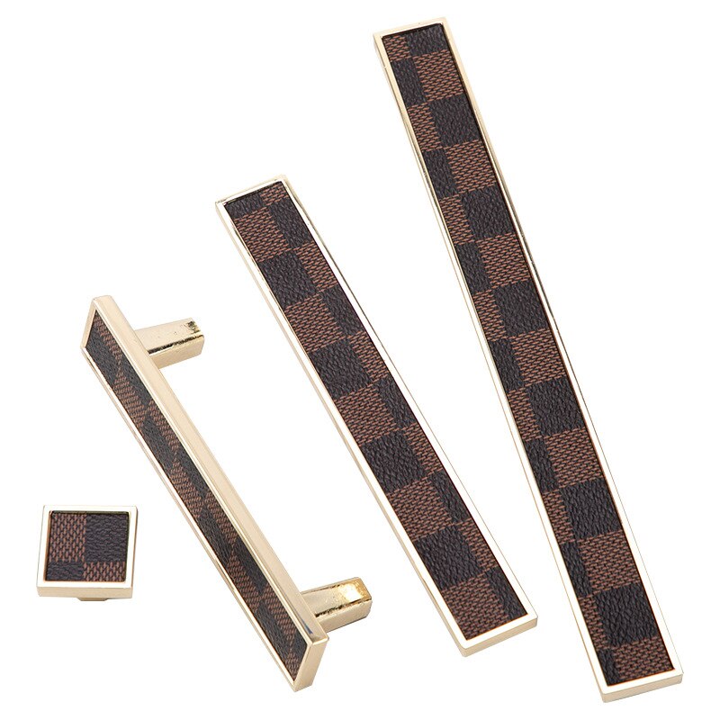 Tommi HandleLight Luxury Leather/Colored Diamond + Zinc