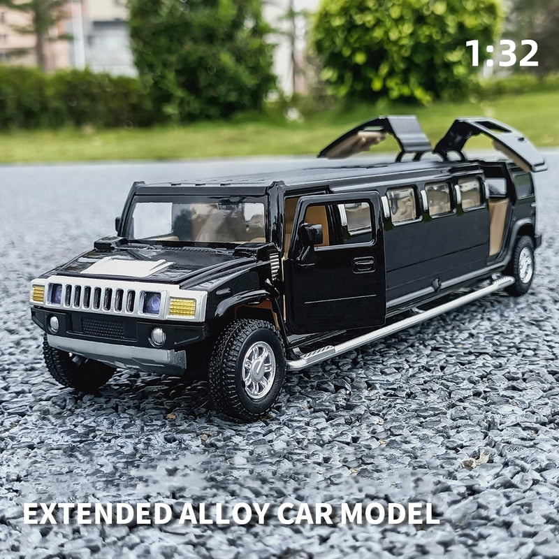 High Simulation 1:32 Alloy Hummer Lengthen Limousine