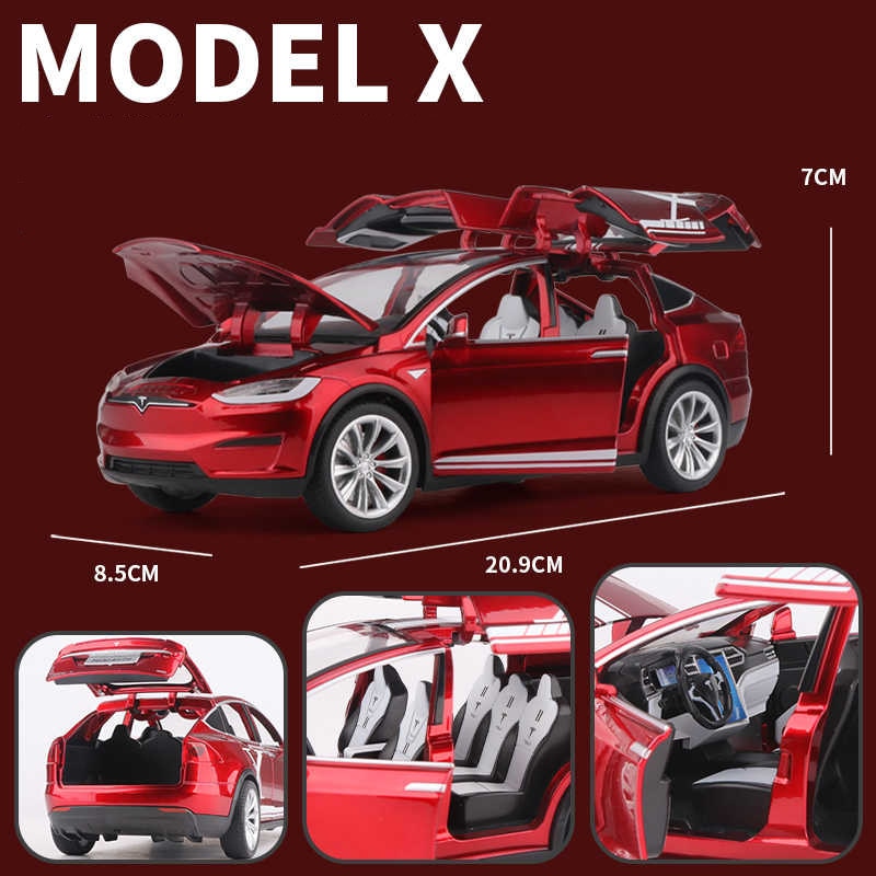 1:20 Tesla Model X Alloy Car Model Simulation