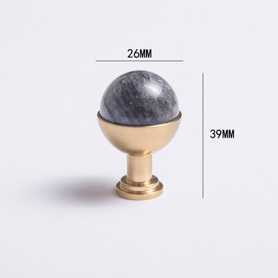 Layla Handle - Natural Marble/Crystal + brass T Handles Luxury