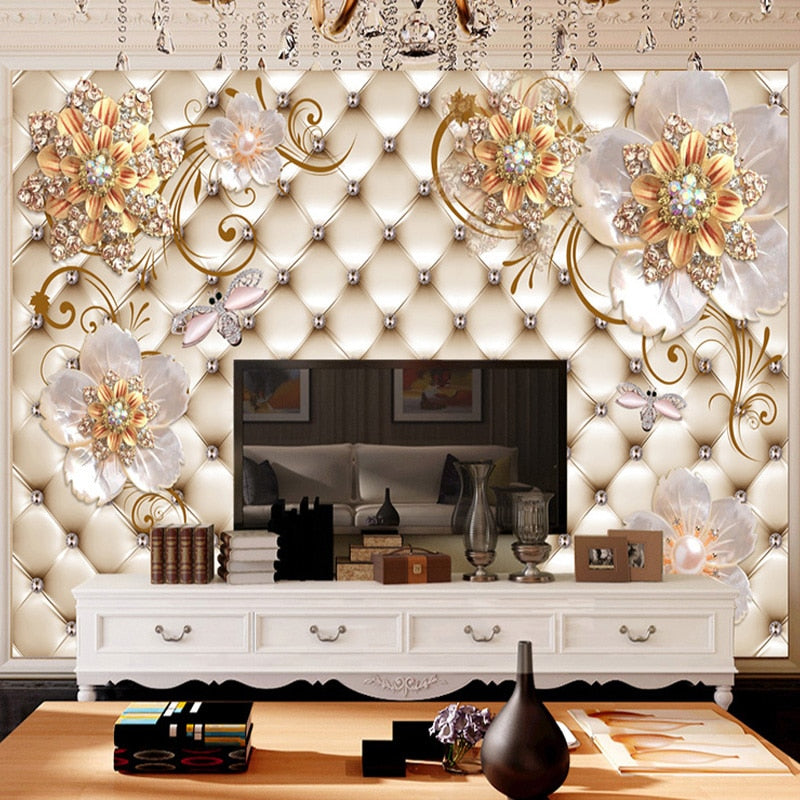 Custom Any Size 3D Mural Wallpaper European Style
