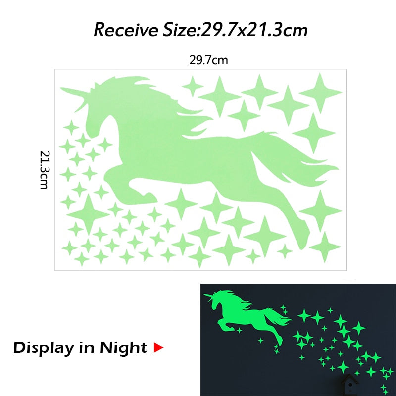 Luminous 3D Stars Dots Wall Sticker for Kids Room Bedroom Home Decoration