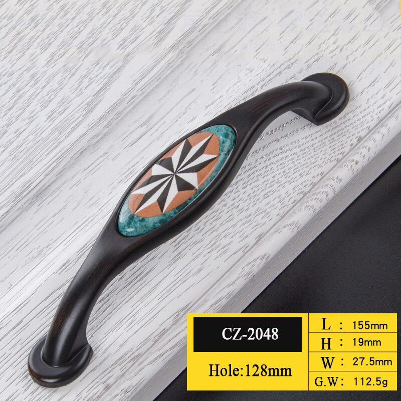 Sarah Handle - Antique Ceramic Handles Zinc Alloy Luxury