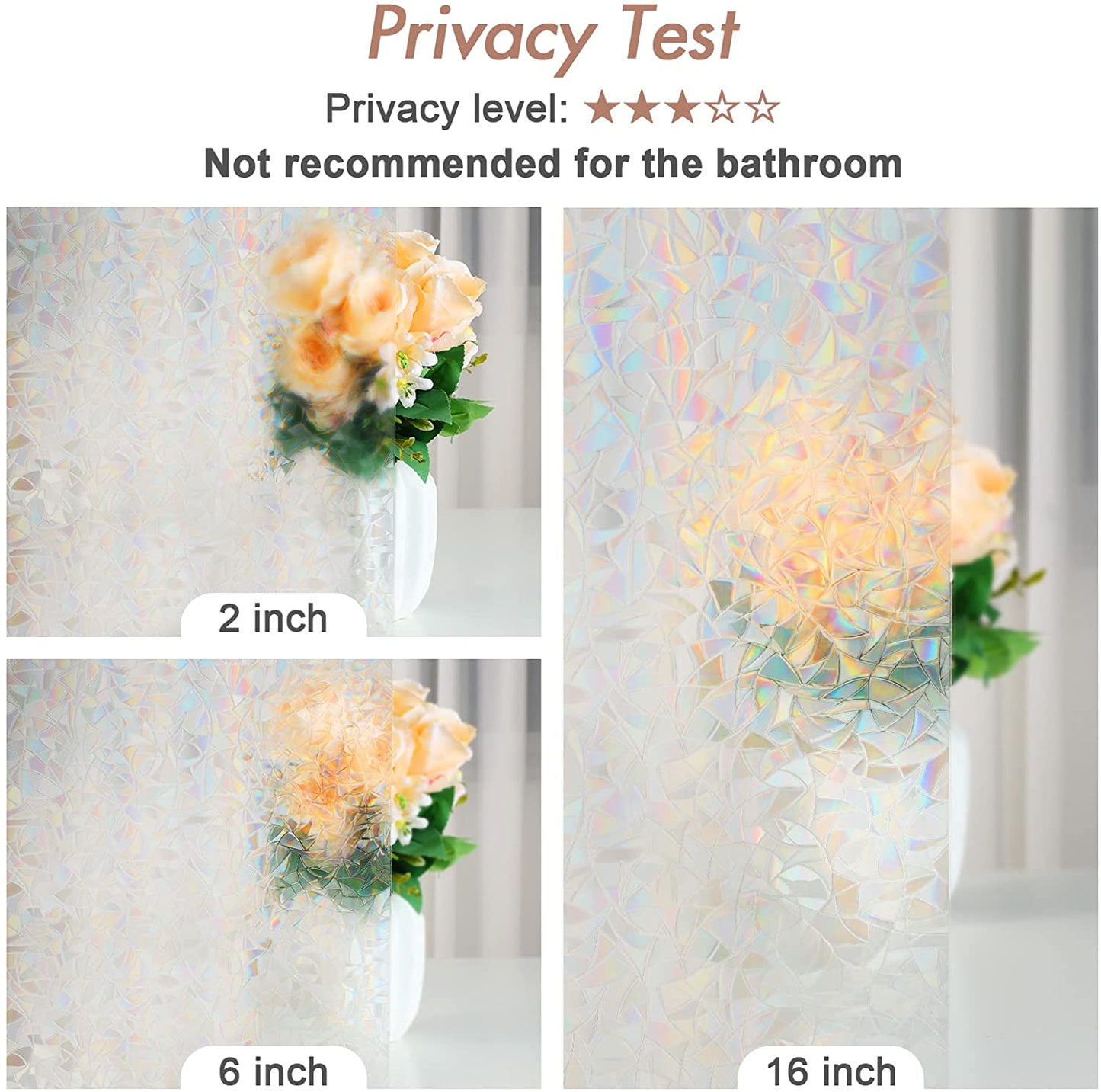 Mul-size Rainbow Window Film 3D Ecology Non Toxic Glass Sticker