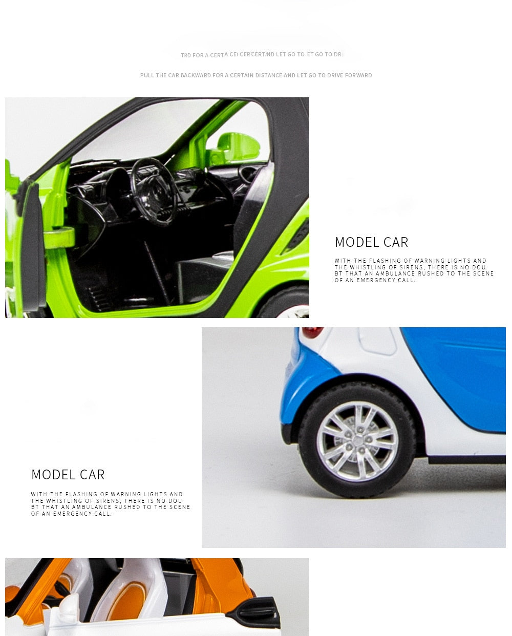 1:24 Simulation Car Smart Fortwo