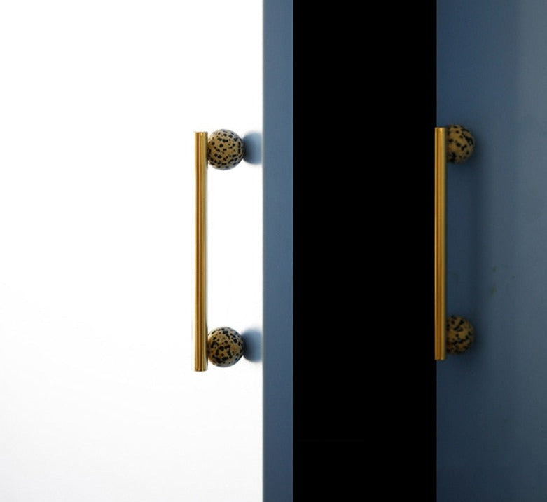 Sofia Handle - Natural marble + Brass Handles Luxury