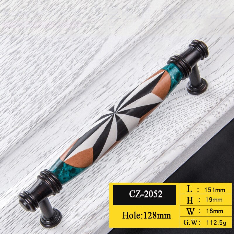 Sarah Handle - Antique Ceramic Handles Zinc Alloy Luxury