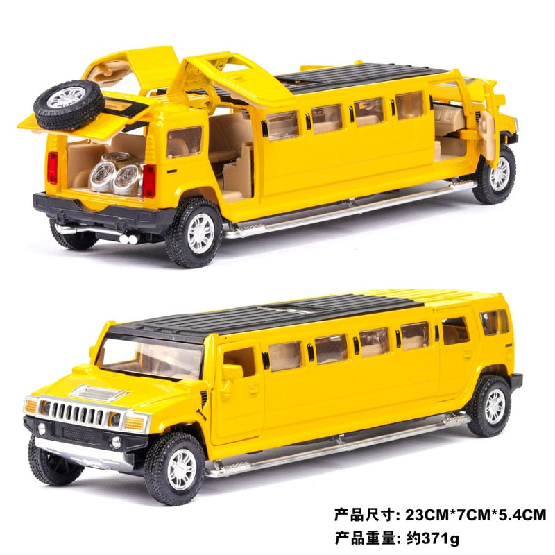 High Simulation 1:32 Alloy Hummer Lengthen Limousine