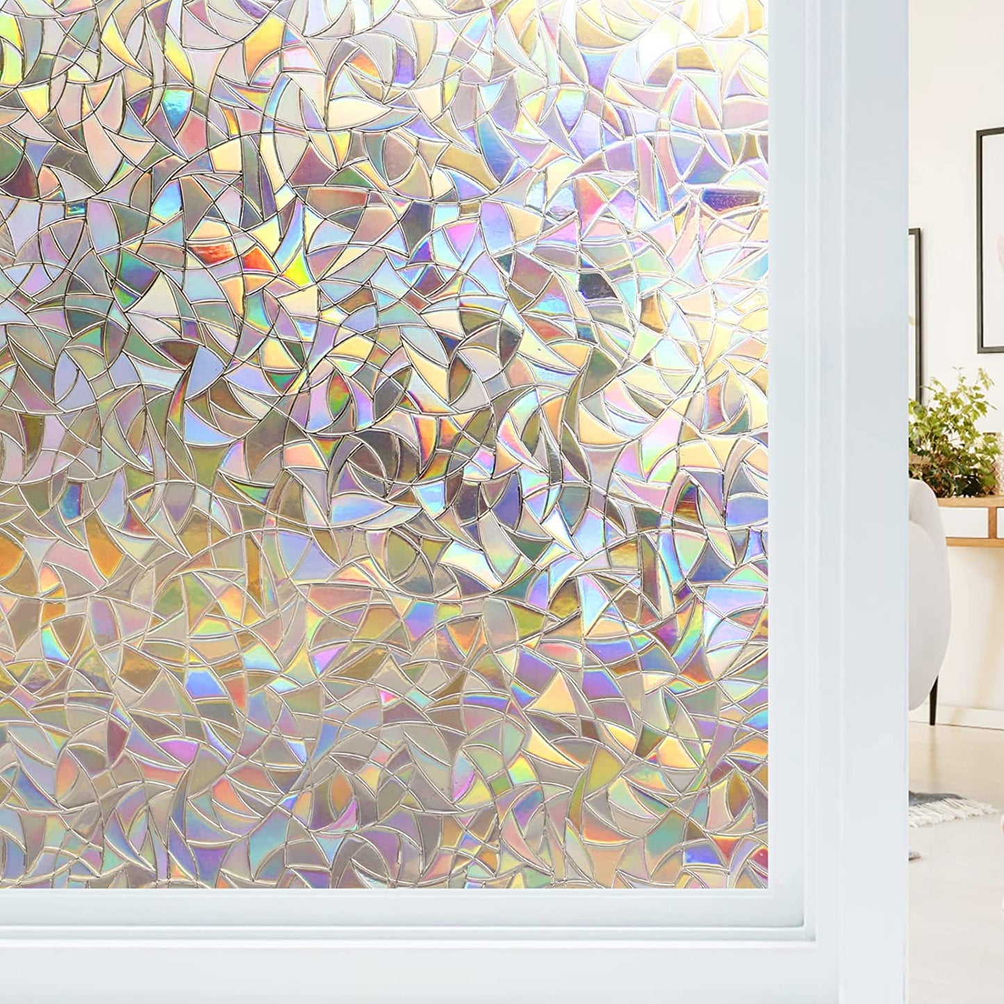 Mul-size Rainbow Window Film 3D Ecology Non Toxic Glass Sticker