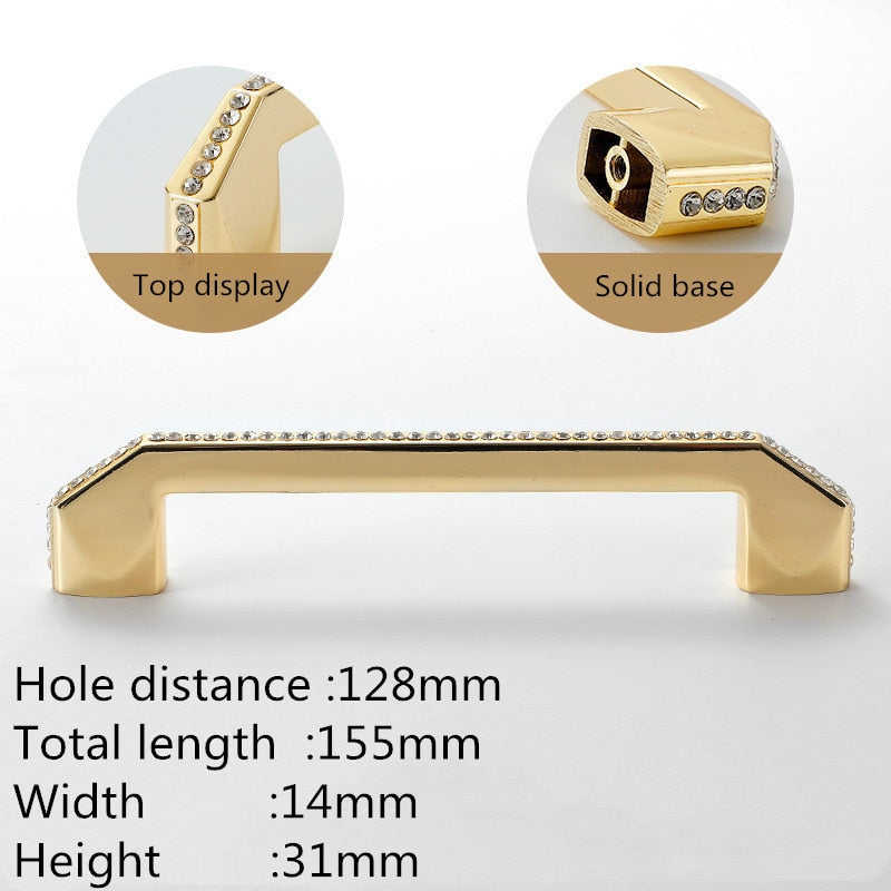 Sally Handle - European Luxury Diamond Crystal Handle