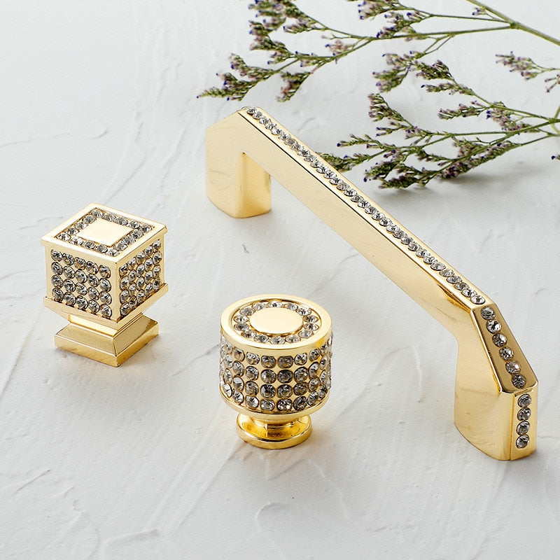 Sally Handle - European Luxury Diamond Crystal Handle