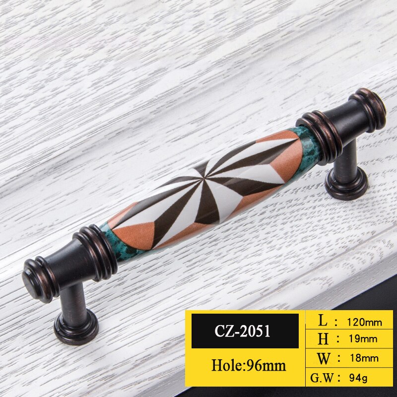Sarah Handle - Antique Ceramic Handles Zinc Alloy Luxury