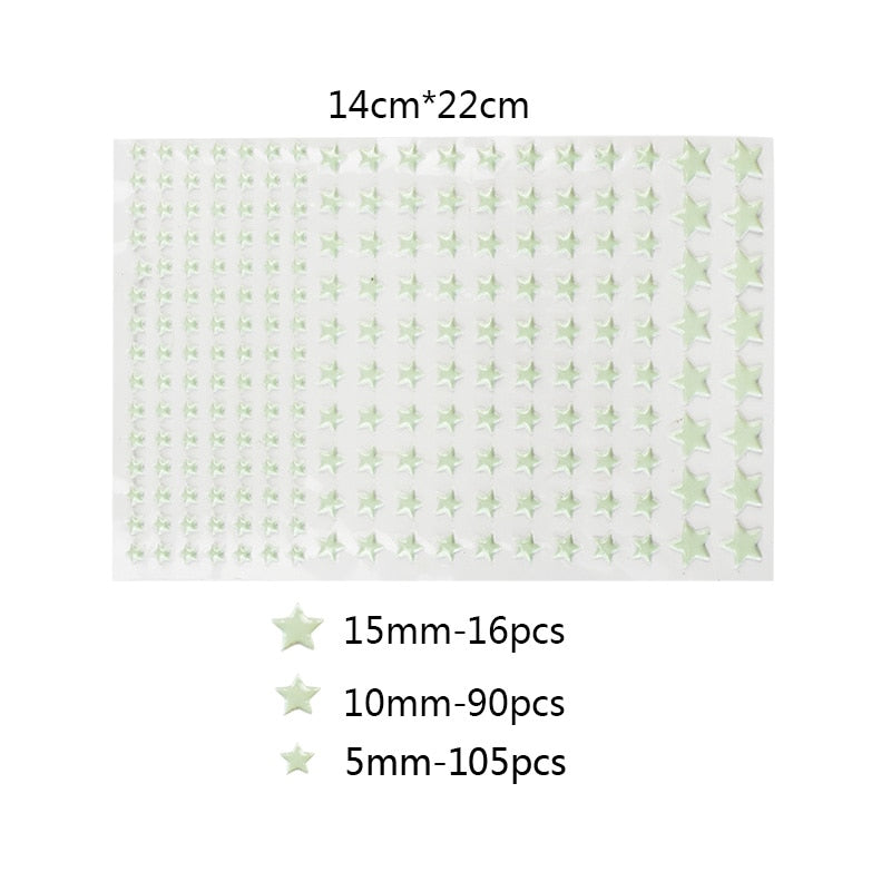 Luminous 3D Stars Dots Wall Sticker for Kids Room Bedroom Home Decoration