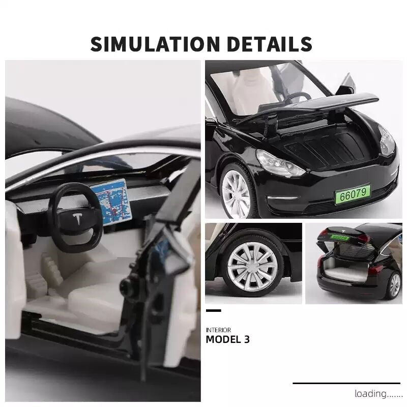 1:32 Tesla Model 3 Alloy Car Model