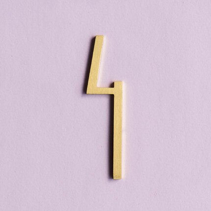 Brass Digits 0-9 For Door Plate House Number Decoration