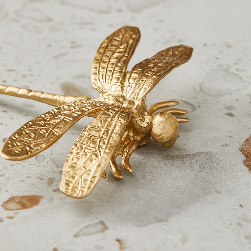 Dragonfly Handle - brass Knobs