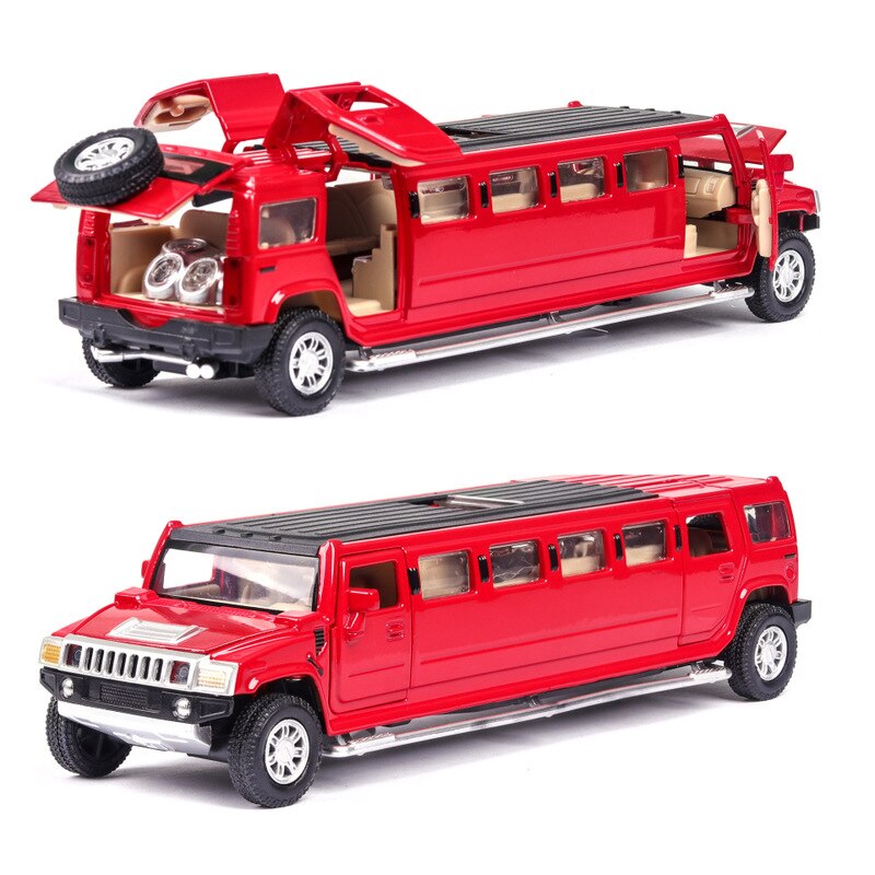 High Simulation 1:32 Alloy Hummer Lengthen Limousine