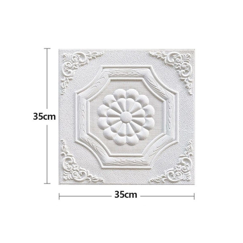 3D Wallpaper - Stickers Self-Adhesive Foam Panel Home Decor Wall Art 20Pcs 35X35CM