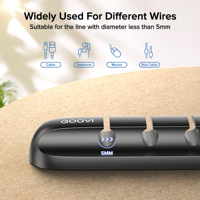 Wire Holder Flexible USB Cable Winder Tidy Silicone Clips For Mouse Keyboard Earphone Protector