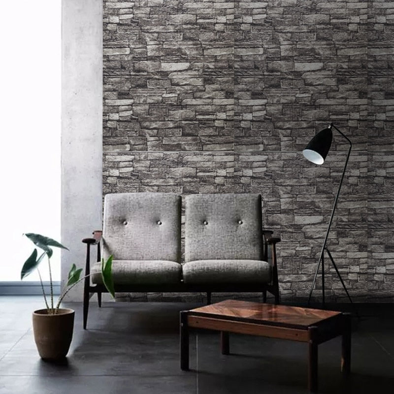 COCO 10pcs 3D Brick Wall Sticker Wallpaper