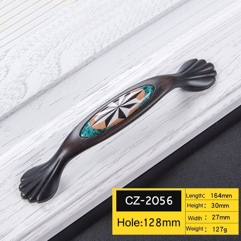 Sarah Handle - Antique Ceramic Handles Zinc Alloy Luxury