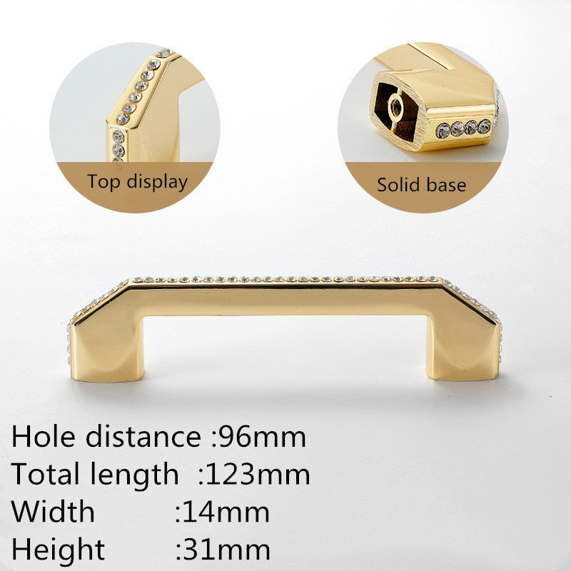 Sally Handle - European Luxury Diamond Crystal Handle