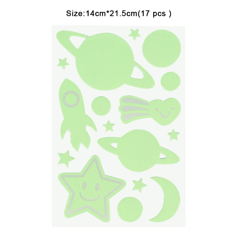Luminous 3D Stars Dots Wall Sticker for Kids Room Bedroom Home Decoration