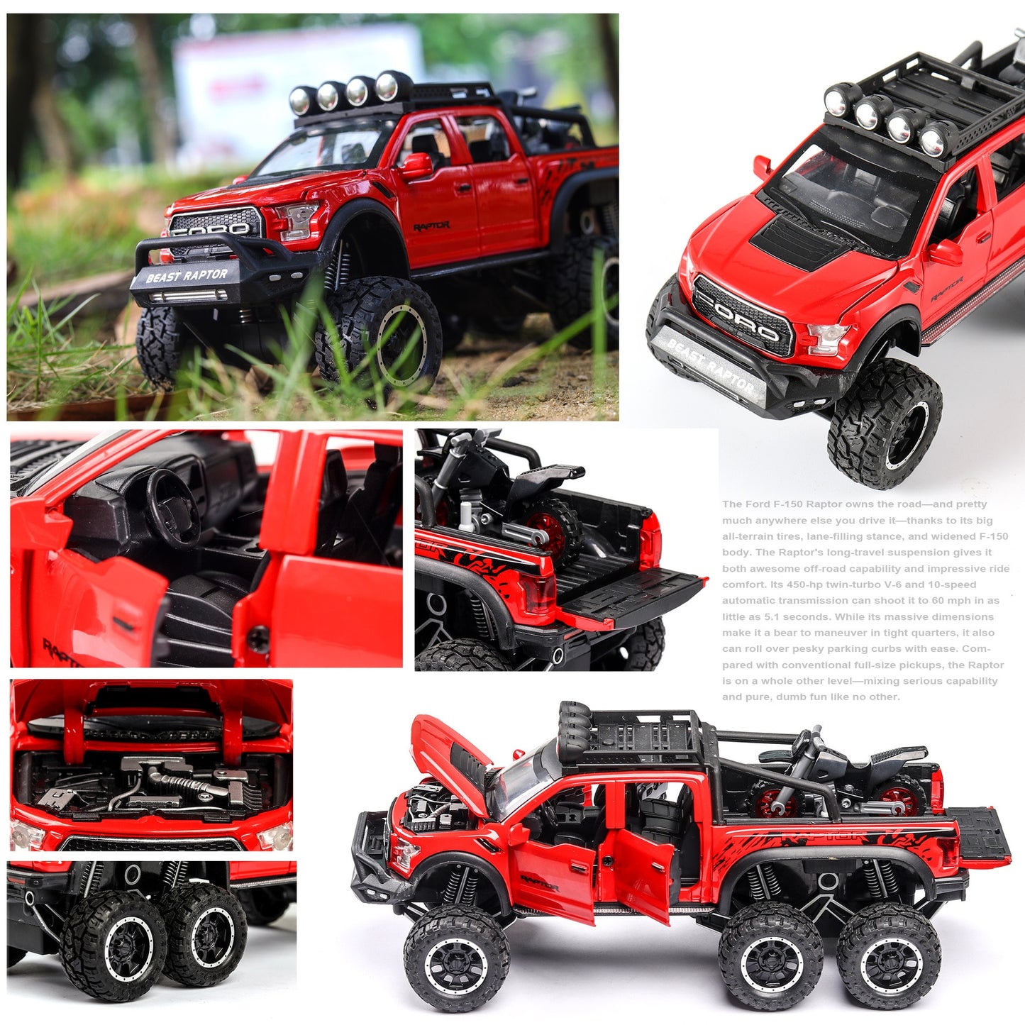 1/28 Ford Raptor F150 car Model Simulation