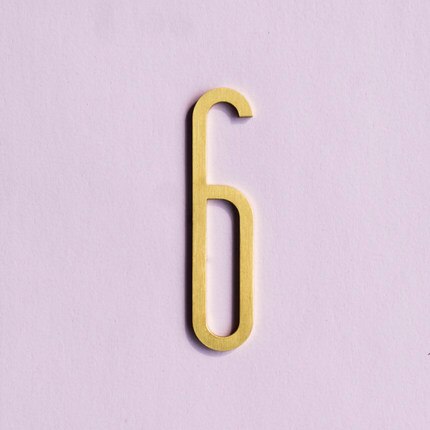 Brass Digits 0-9 For Door Plate House Number Decoration