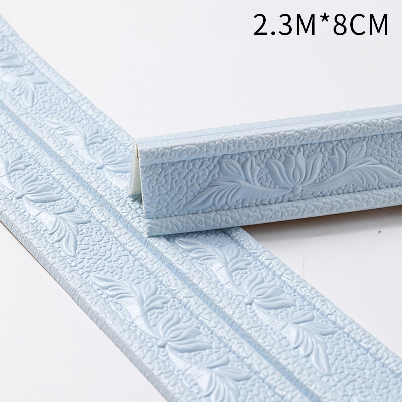 3D Foam Wall Edge Strip Stickers Self Adhesive Waterproof Corner