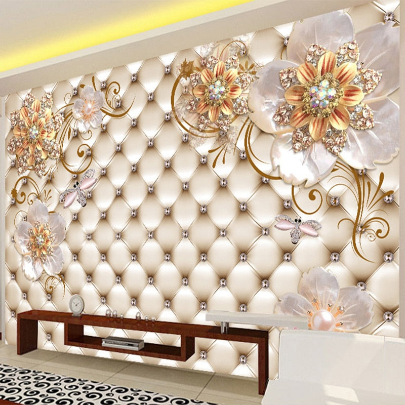 Custom Any Size 3D Mural Wallpaper European Style