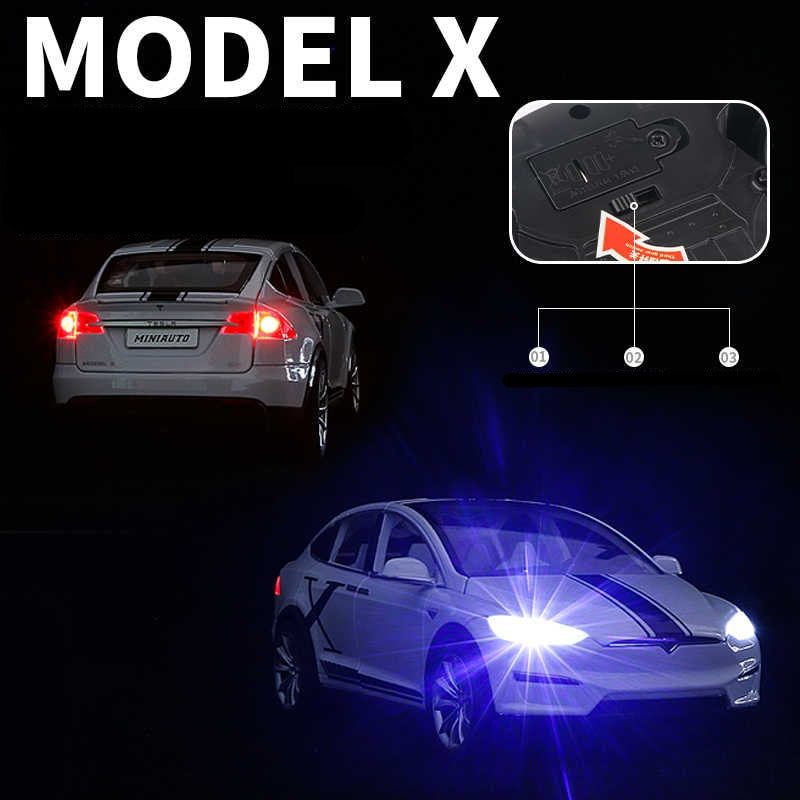1:20 Tesla Model X Alloy Car Model Simulation