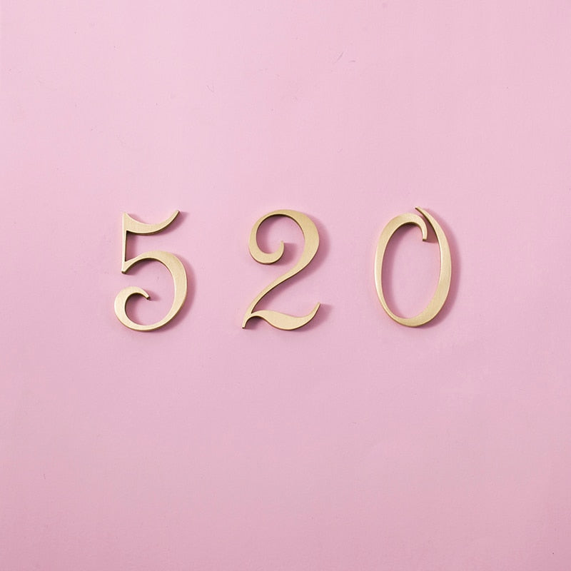 Modern/Brass House Numbers Letters Villa Hotel Room Number Digital Company