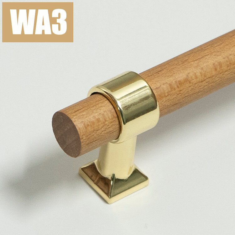 Sally Handle - Various Sizes /Nordic Style Real Wood Zinc Alloy Handle