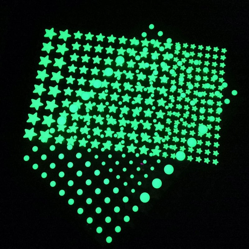 Luminous 3D Stars Dots Wall Sticker for Kids Room Bedroom Home Decoration