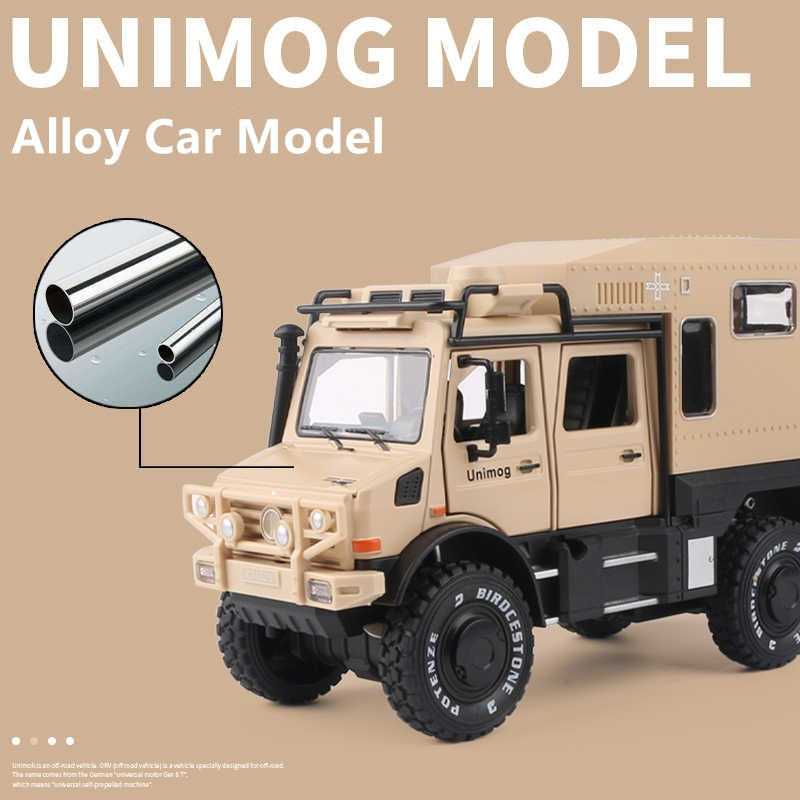 1/28 UNIMOG U4000 Alloy Motorhome Touring Car Model