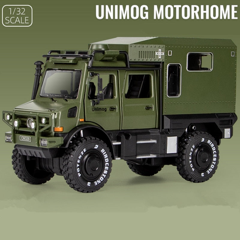 1/28 UNIMOG U4000 Alloy Motorhome Touring Car Model