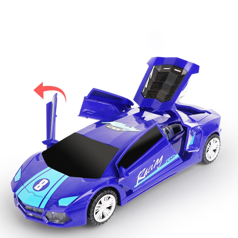 Electric dancing deformation rotating universal police car