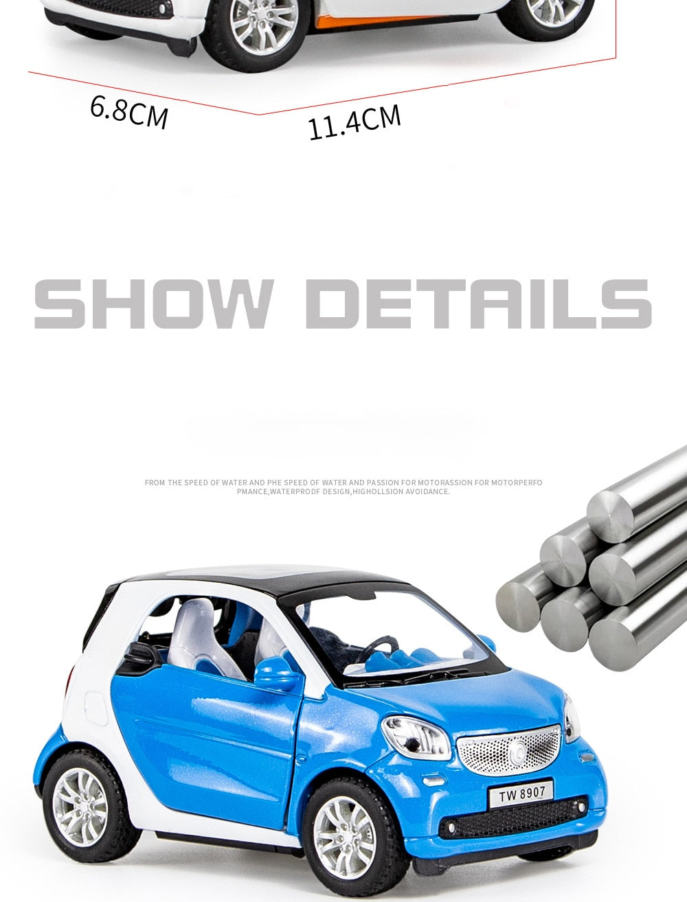 1:24 Simulation Car Smart Fortwo