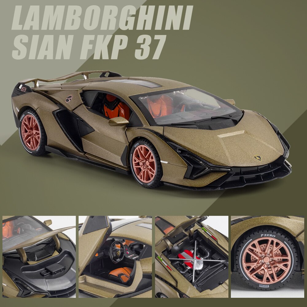 1:24 Simulation Lamborghinis Lightning Sian Alloy Car Model