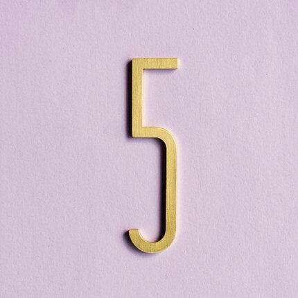 Brass Digits 0-9 For Door Plate House Number Decoration