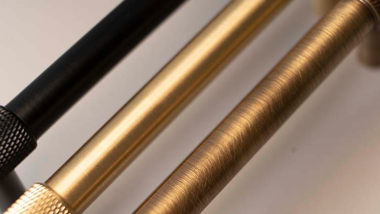 Marena Handle - Satin Brass Knurled luxury