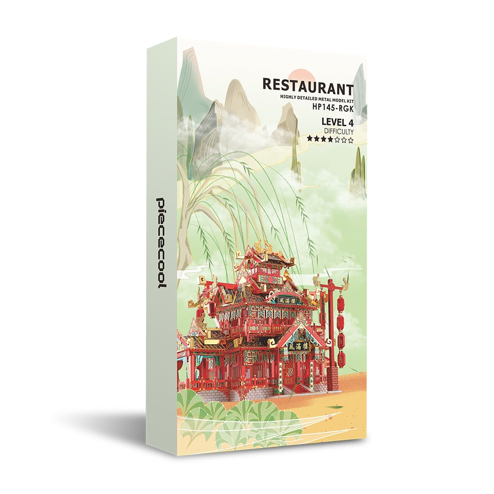 Piececool 3D Metal Puzzle -Restaurant Assemble Jigsaw Toy ,Model Building