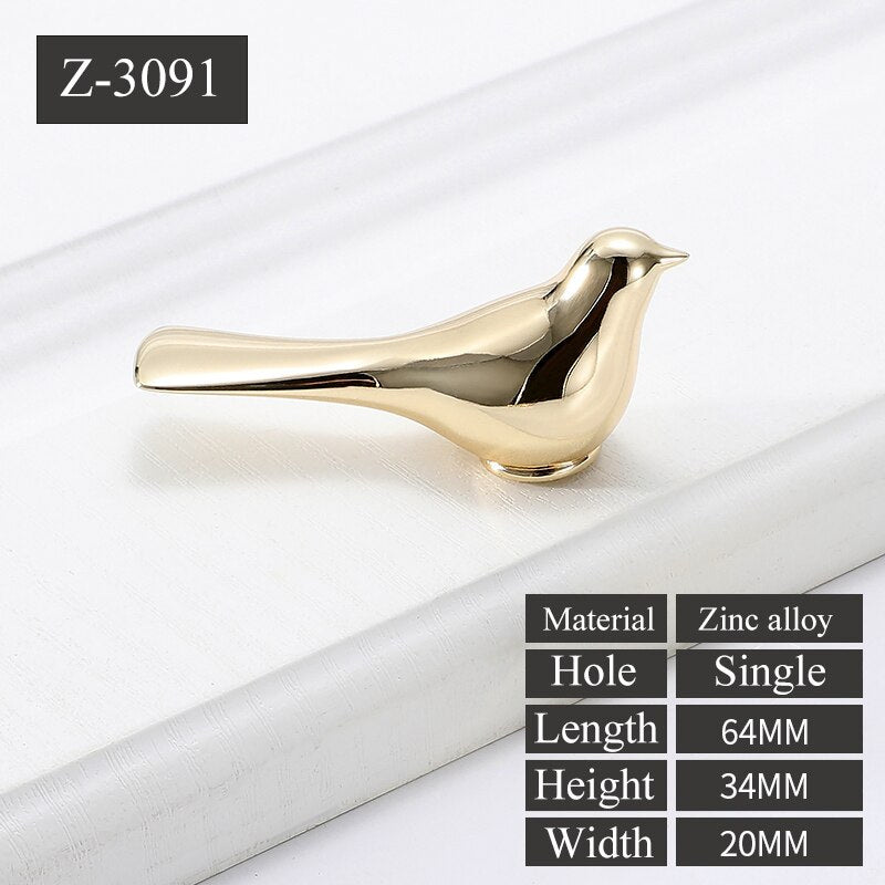 Vogel Handle - Bird shape/ zinc alloy Knobs or Hooks Luxury Design