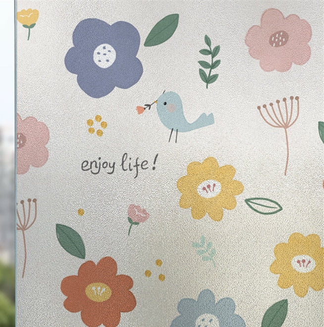 window frosted glass sticker opaque toilet anti-lighting